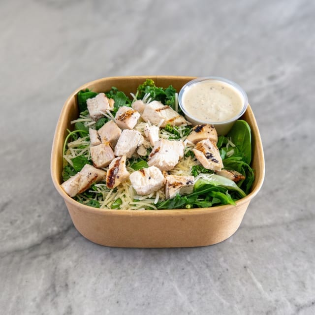 Super Caesar Grilled Chicken Salad.